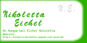 nikoletta eichel business card